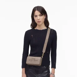 The Leather Mini Crossbody, Cement