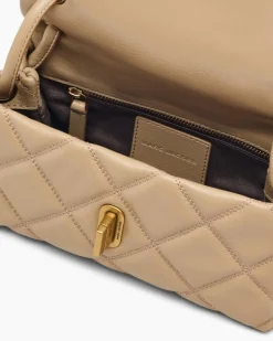 The Quilted Mini Dual Skuldertaske, Camel