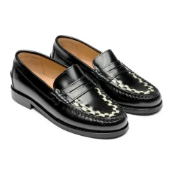 The Sofia Loafers, Black/White, 37