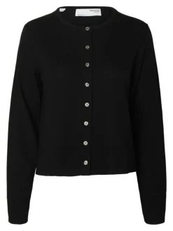 Thea Merino Cardigan, Black, L