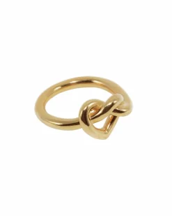 Tied Heart Ring, Gold Plated, 56