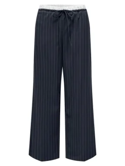 Tille Højtaljede Stripe Bukser, Salute White Pinstripe, XS/L32