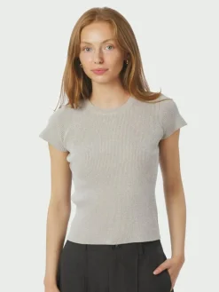 Tirra Glitter Top, Sand, 40