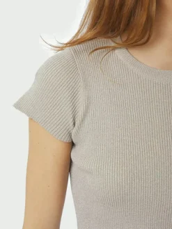 Tirra Glitter Top, Sand, 40