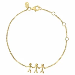 Together Family 3 Armbånd, Gold Plated, 19,5 cm