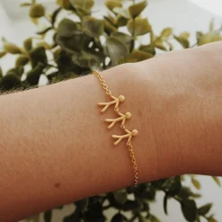 Together Family 3 Armbånd, Gold Plated, 19,5 cm