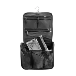 Toilettaske m. Ophæng Quilt, Sort