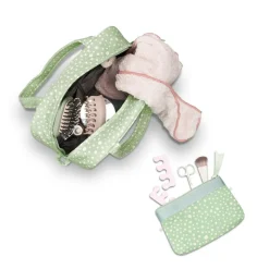 Toilettaskesæt, Green/Yellow Dots