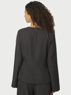 Toots Structure Bluse, Dark Grey, 40