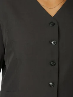 Toots Structure Bluse, Dark Grey, 40