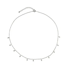 Tout Petit Ile De L'Amour Halskæde, Rhodineret Silver, 46 cm