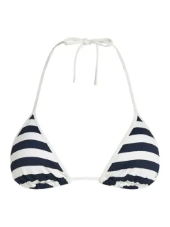 Triangle Bikinitop, Stripe Dark Night Navy/Ivory, S