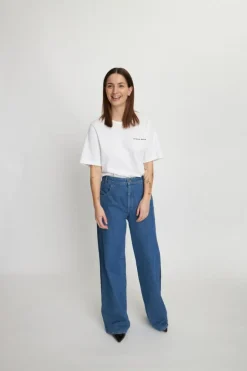 Two-toned Denim Jeans, Blue Mix, 32