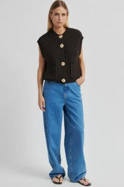 Ulrikke Knit Vest, Chocolate Torte, L