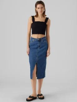 Veri Denimnederdel, Medium Blue Denim, M