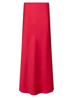 Vicky Heavy Sateen Nederdel, Red, 38