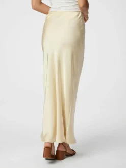 Vicky Heavy Sateen Nederdel, Light Yellow, 42