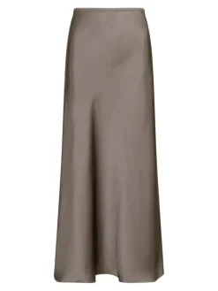 Vicky Heavy Sateen Nederdel, Warm Grey, 40