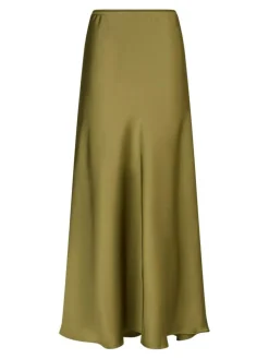 Vicky Heavy Sateen Nederdel, Sage Green, 42