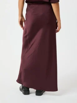 Vicky Heavy Sateen Nederdel, Burgundy, 40