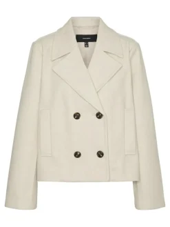 Vincemia Short Jakke, Oatmeal Melange, XL