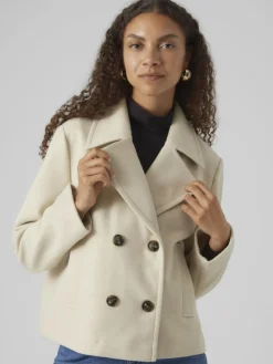 Vincemia Short Jakke, Oatmeal Melange, XL