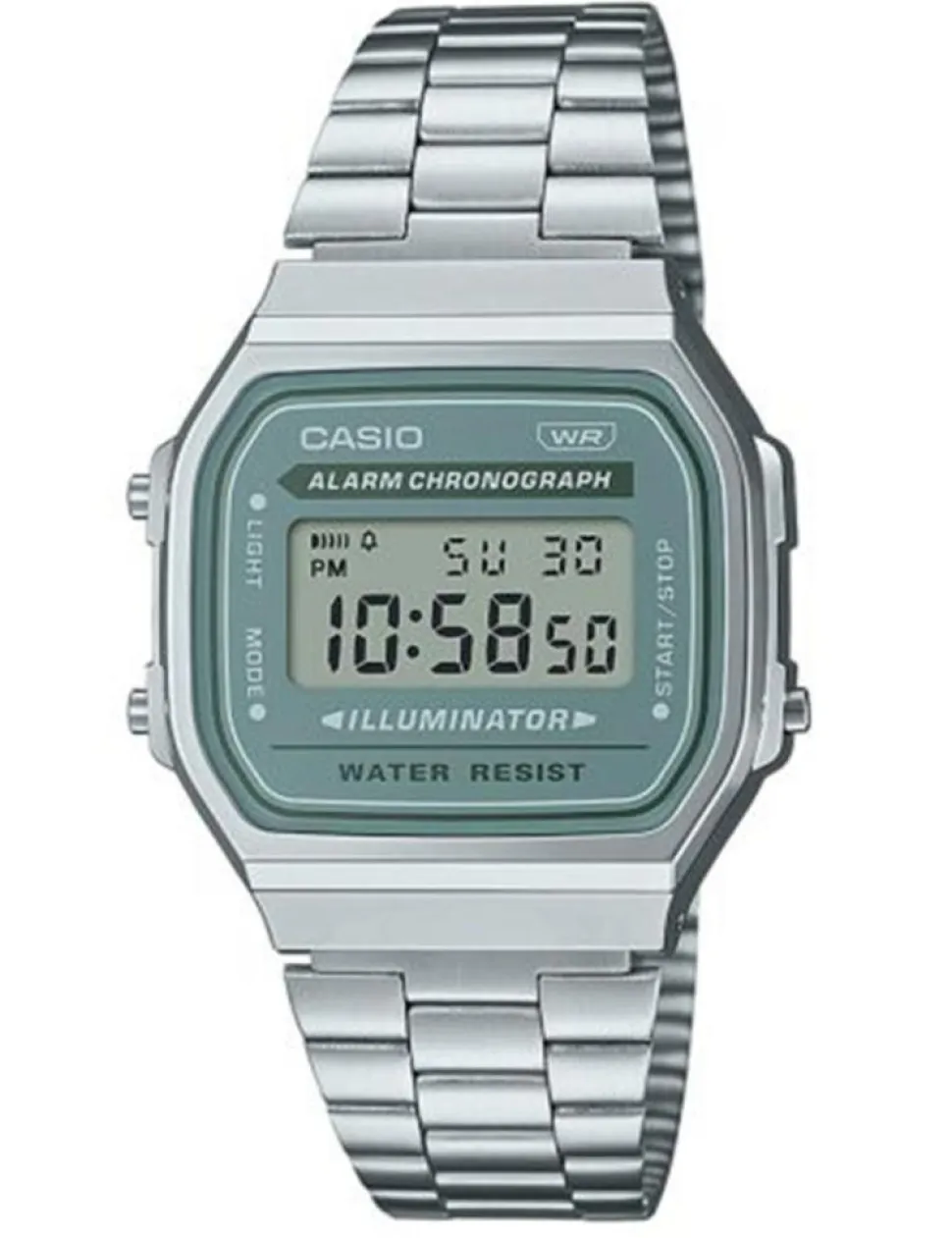 Vintage A168WA-3AYES Digitalur, Silver, 36 mm