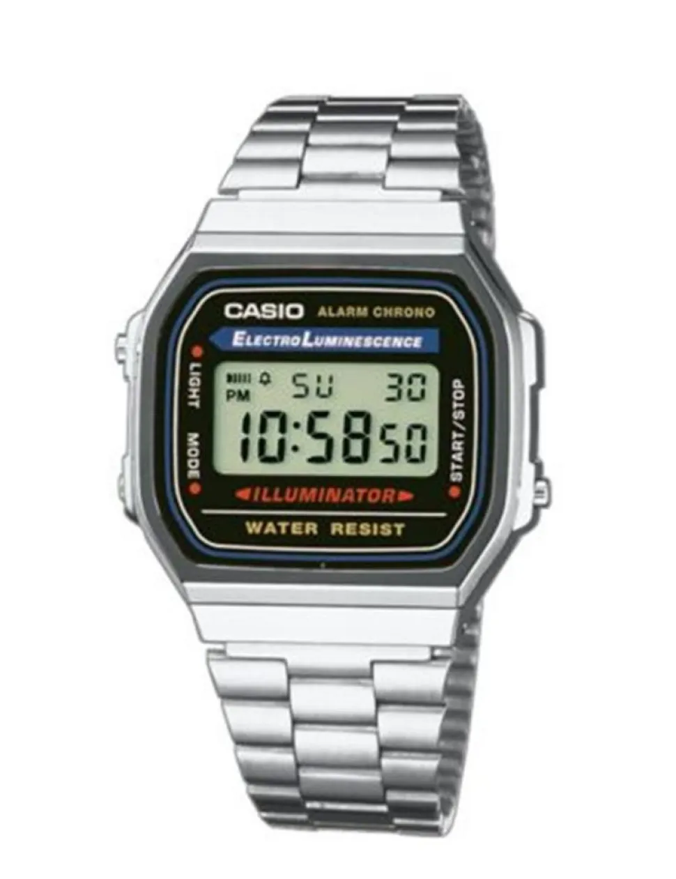 Vintage A168WA-1YES Digitalur, Silver, 36 mm