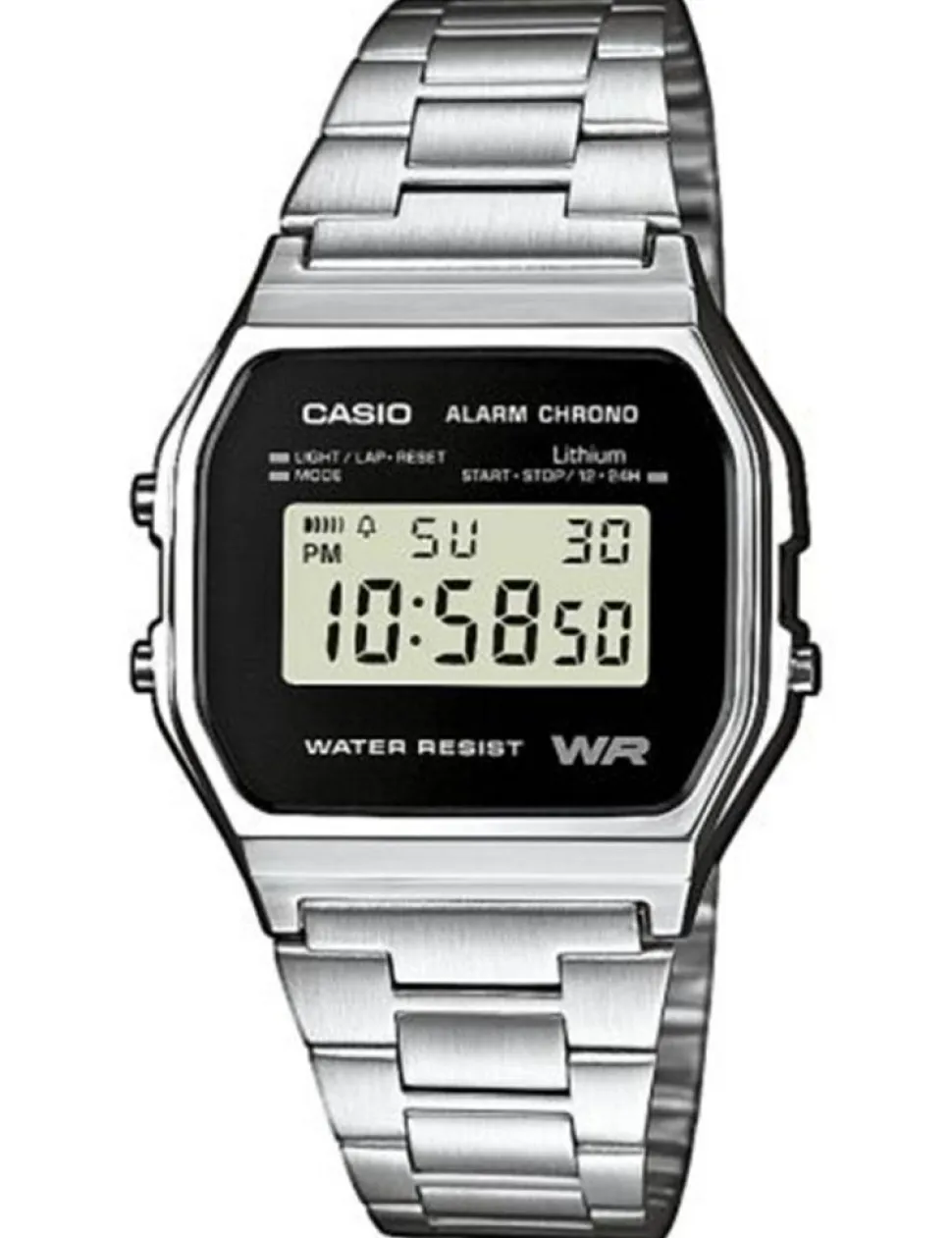 Vintage A158WEA-1EF Digitalur, Silver, 33 mm