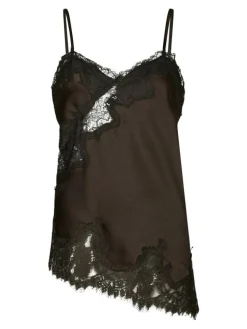 Viole Lace Top, Dark Brown, 36