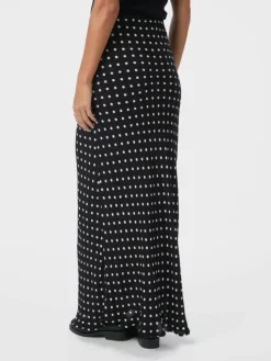 Viso Crepe Dot Nederdel, Black, 42