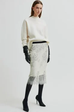 Wila Lace Nederdel, Tofu, XL