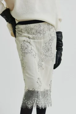 Wila Lace Nederdel, Tofu, XL