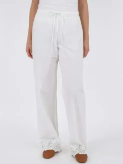 William Embroidery Bukser, White, 38
