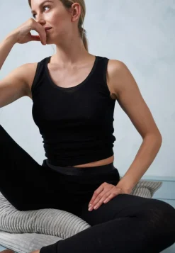 Wool Leggings, Black, L