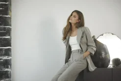 WuinCC Pin Fitted Blazer, Mink, L