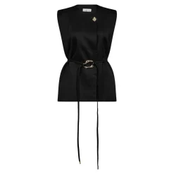 X Buckle Vest, Black, XL