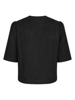 Xanthe Herringbone Blazer, Dark Grey, 40