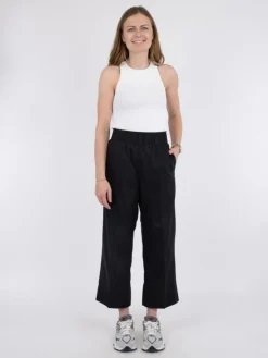 Yana Poplin Bukser, Sort, 36
