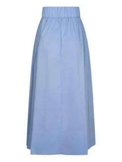 Yara Long Poplin Nederdel, Sky Blue, 40