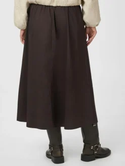 Yara Poplin Nederdel, Chocolate Brown, 40