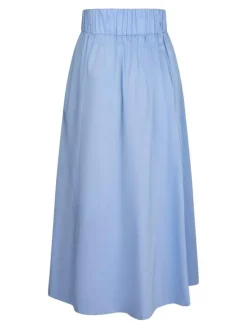 Yara Poplin Nederdel, Sky Blue, 40