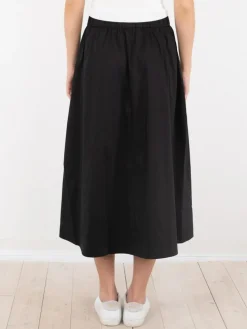 Yara Poplin Nederdel, Sort, 40