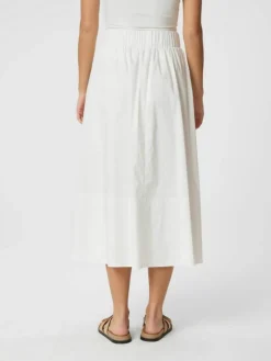 Yara Poplin Nederdel, White, 40