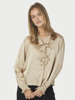 Zamola Bluse, Dark Sand, 38