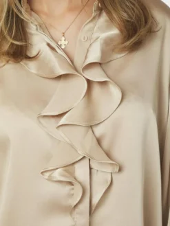 Zamola Bluse, Dark Sand, 38