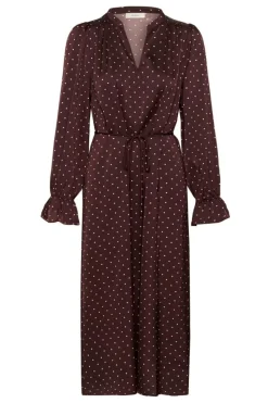 ZaniaIW Kjole, Brown Bordeaux Small Dot, 40