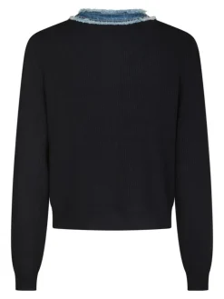 Zelma Knit Denim Cardigan, Navy, 40