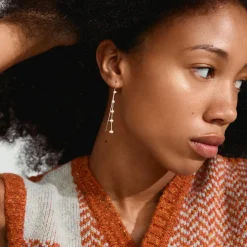 Zenaia Perle Øreringe, Silver Plated