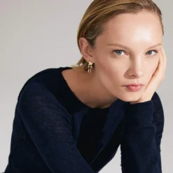 Zhuri Recycled Øreringe, Gold Plated